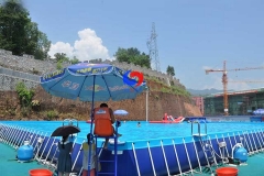 China componies diy best outdoor summer swimming pool water games hard plastic above ground rectangle pool for sale