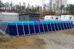 portable above ground durable Plato 0.9mm PVC Tarpaulin & Metal Frame 52 Inches deep dog swimming pools for dog training