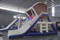 0.9mm PVC high quality commercial grade water park giants lake floating inflatable pool floats water slides for sale