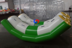 durable 0.9mm PVC swimming pool gyro iceberg floats 1 person single inflatable banana water seesaw rocker for pool games