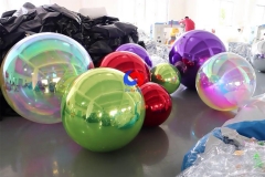 HOT sale 60cm light sphere mirror glaze balloon decorative inflatable shining sphere mirror ball disco mirror spheres