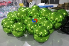 HOT sale 60cm light sphere mirror glaze balloon decorative inflatable shining sphere mirror ball disco mirror spheres