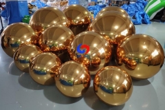 custom giant pvc reflective 1m Inflatable gold mirror ball 100cm for events christmas decoration