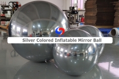 HOT sale 120cm 4ft giant inflatable silver ball decor inflatable ball silver disco mirror ball for party wedding decorations