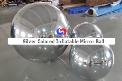 HOT sale 120cm 4ft giant inflatable silver ball decor inflatable ball silver disco mirror ball for party wedding decorations