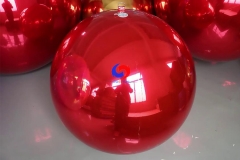 Top quality decoration mirror ball red pvc inflatable mirror plastic ball sphere red party disco decorative balls