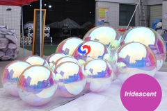 christmas disco decorative giant magic colorful pvc reflective iridescent inflatable mirror balls/sphere for decoration