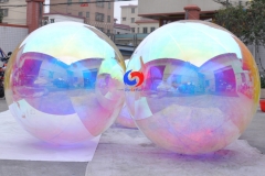 christmas disco decorative giant magic colorful pvc reflective iridescent inflatable mirror balls/sphere for decoration