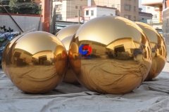 custom giant gold mirror inflatable silver ball christmas decoration giant 1m pvc inflatable mirror ball/sphere