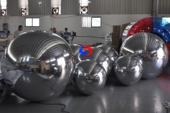 7-10 business day lead time Event Design Ceiling decor sizes 24''-60'' Silver Inflatable Mirror Ball/Sphere for sale