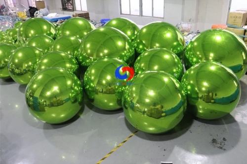 party decor - event decor - wedding decor sizes 24''-60'' Grass Green Metallic Inflatable Mirror Ball/Sphere