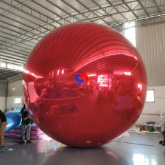 Ceiling decor Large scale props Mall decor 24''-60'' Metallic Inflatable Spheres Red Inflatable Mirror Ball/Sphere