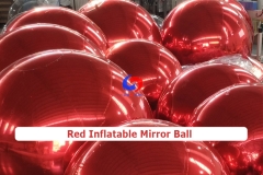 Ceiling decor Large scale props Mall decor 24''-60'' Metallic Inflatable Spheres Red Inflatable Mirror Ball/Sphere