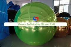 party decor - event decor - wedding decor sizes 24''-60'' Grass Green Metallic Inflatable Mirror Ball/Sphere