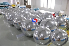 high quality pvc reflective decoration silver giant inflatable mirror ball silver reflective giant inflatable mirror ball