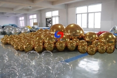 deluxe inflatable mirror balls sphere christmas colorful giant reflective gold 0.6m inflatable mirror ball decoration