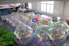 iridescent inflatable mirror balls pvc chrome sphere pvc metallic inflatable mirror ball rainbow inflatable mirror ball