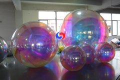 1m 2m 3m large decorative illusion color inflatable mirror ball