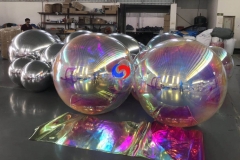 inflatable chrome ball mirror hollow ball large size inflatable disco inflatable iridescent mirror balls for stage