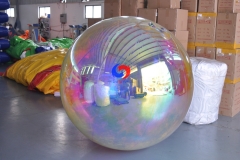 1m, 2m, 2.5m diameters Highly reflective Mirrored surfaces Metallic Inflatable Mirror Spheres balls for event party decor