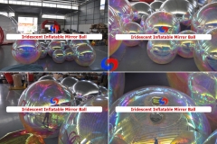 inflatable chrome ball mirror hollow ball large size inflatable disco inflatable iridescent mirror balls for stage