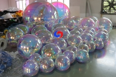 hot sale 1m 2m 3m Giant Inflatable Mirror Balls Mirror Spheres festival decoration inflatable rainbow mirror ball