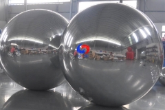 hanging decoration giant silver inflatable mirror ball hot sale inflatable sealed gold/silver mirror ball