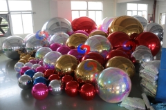 Red, Blue, Silver, Gold, Pearl decor shinny pvc event party inflatable mirror ball to celebrate every important event