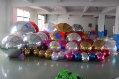 most popular mirrored balloon Red, Blue, Silver, Gold, Pearl inflated Mirror Ball Inflatables for events decoration