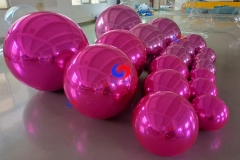 strong svisual impact mirrored effect red rose light pink pvc balloon Metallic spheres for embellishing clubs parties