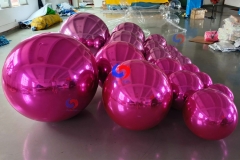 strong svisual impact mirrored effect red rose light pink pvc balloon Metallic spheres for embellishing clubs parties