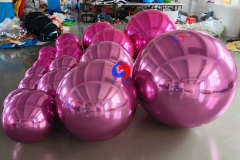 strong svisual impact mirrored effect red rose light pink pvc balloon Metallic spheres for embellishing clubs parties