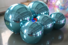 special event birthday wedding celebration Teal Inflatable chrome ball Re-inflatable Big Shiny Ball for multiple uses