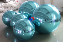 special event birthday wedding celebration Teal Inflatable chrome ball Re-inflatable Big Shiny Ball for multiple uses