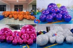 air compressor filled Wonderful Diameter 1 meter,1.5 meter 1.8 meter big inflated mirror balls for advertising