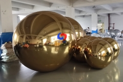 Large Golden Mirror Balls Floating Mirror Inflatable Reflective Balloon Christmas decoration gold mirror balls