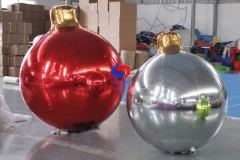 Christmas events festivals commercial giant inflatable chrome ornaments, Custom Giant Christmas Mirror Ball Ornament