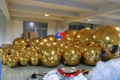 large stage decoration giant laser inflatable mirror ball sphere inflatable christmas golden mirror ball gold mirror balls