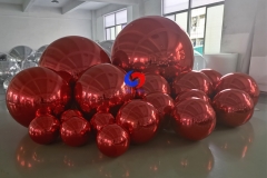 2023 Xmas decoration ornaments balls China Christmas inflatable balloons red decor big shiny balls/sphere