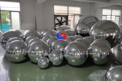 organize events all sizes colors big shiny inflatable silver balloons chromatic inflatable balls for christmas decor