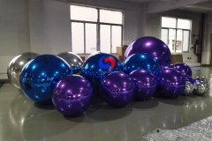 different colors Mixed big shiny mirror balls 0.4m/0.8m/1.2m/1.8 meters large purple blue silver Christmas ball