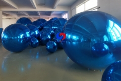 birthday christening decor balloons Navy blue color giant mirror spheres balls dark blue big shiny inflatable spheres