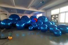 birthday christening decor balloons Navy blue color giant mirror spheres balls dark blue big shiny inflatable spheres