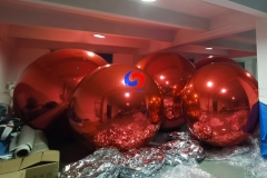 Manufacturer Red Giant Inflatable Mirror ball Large PVC Inflatable Mirror Ball Sphere Inflatable Mirror Balloon for sale