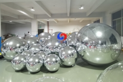  80cm -300cm Giant PVC Gold Silver Mirror Decoration Sphere Silver Mirror Finish Inflatable Decoration Sphere