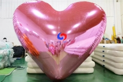 VALENTINE'S Day Party Events Decorations hanging Large Inflatable chrome Heart Big Shiny Heart-Custom Color Available