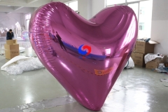 VALENTINE'S Day Party Events Decorations hanging Large Inflatable chrome Heart Big Shiny Heart-Custom Color Available