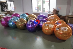 CE norm superior quality all the available colours decor inflatable mirror balls BIG Shiny mirrorballs with logo