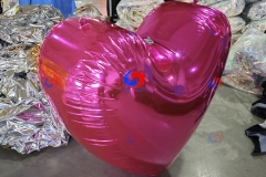 Wedding Valentine's Day Holiday Celebration Decoration Big shiny chrome heart model red purple pink inflatable big heart