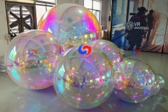 Luxury Custom balloons Big shiny iridescent inflatable mirror balls for bridal baby shower birthday events any occasions